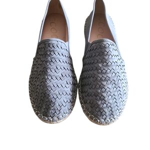 CCOCCI Charcoal Woven Slip-On Loafers